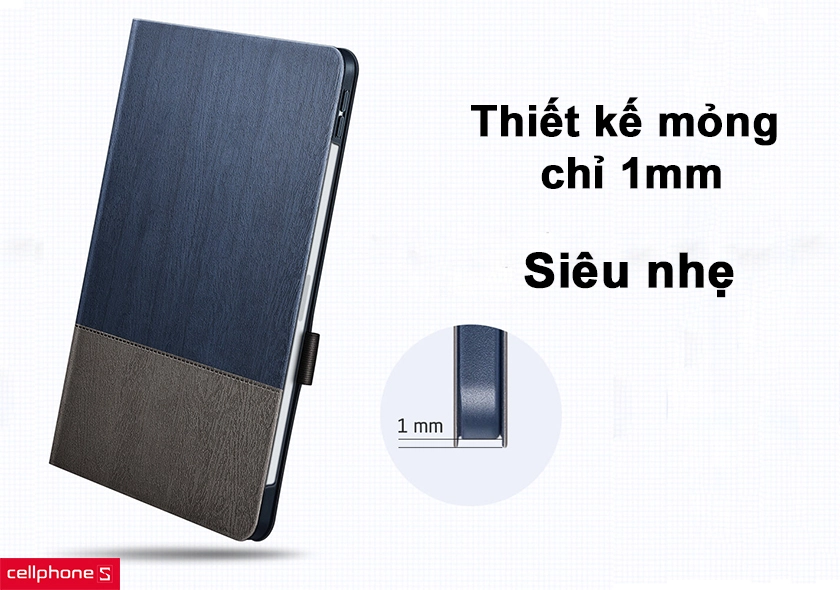 Thiết kế mỏng chỉ 1mm siêu nhẹ