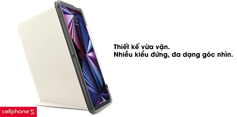 Bao da iPad Pro 12.9.2021 Tomtoc Vertical hỗ trợ sạc không dây