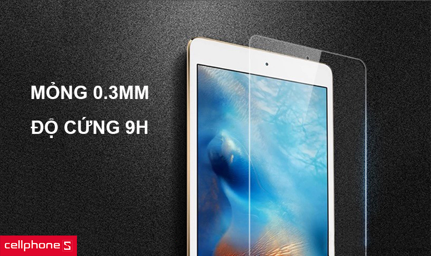 Miếng dán đạt độ mỏng 0.3mm, độ cứng đạt chuẩn 9H