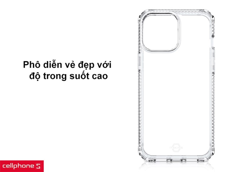 Ốp lưng iPhone 13 Pro Max Itskins Spectrum Clear Antimicrobial