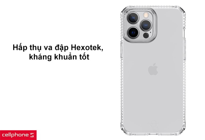 Ốp lưng iPhone 13 Pro Max Itskins Spectrum Clear Antimicrobial
