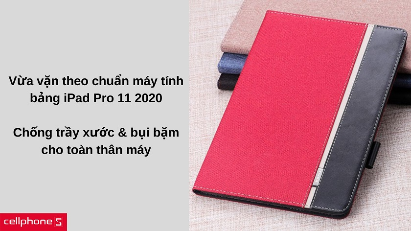 Bảo vệ an toàn iPad Pro 11 2020 với độ vừa vặn & chính xác của bao da