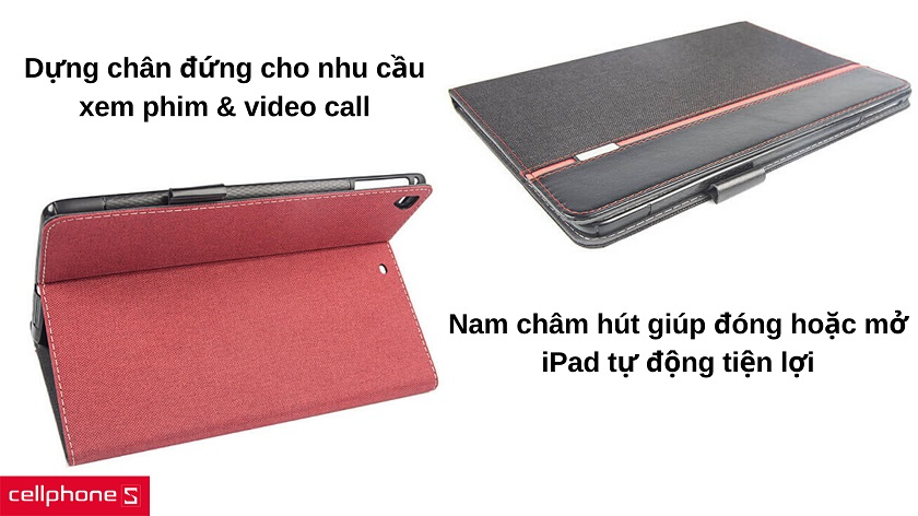 Tính đa năng của bao da Kaku với thiết kế gấp chân đế và đóng mở thông minh