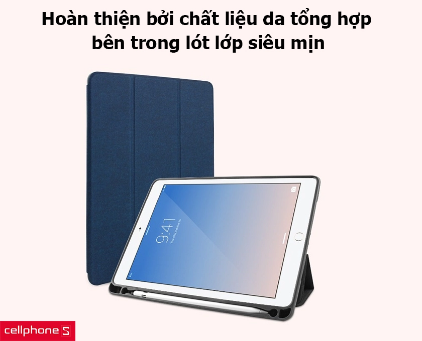 Hoàn thiện bởi chất liệu da tổng hợp 