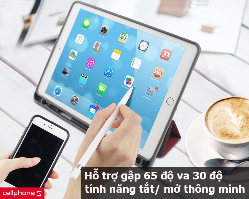 hỗ trợ gập hai góc, tắt/ mở thông minh