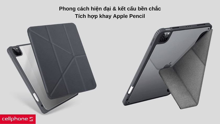 Bao da iPad Pro 12.9 2021 UniQ Moven Antimicrobial