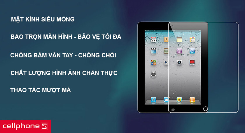 Dán cường lực Mocoll trong suốt, chống bám vân tay hiệu quả