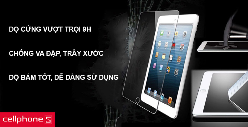 Đạt độ cứng vượt trội lên tới 9H, chống va đập hoàn hảo