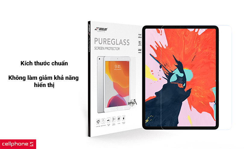 Kích thước miếng dán chuẩn, không làm giảm khả năng hiển thị