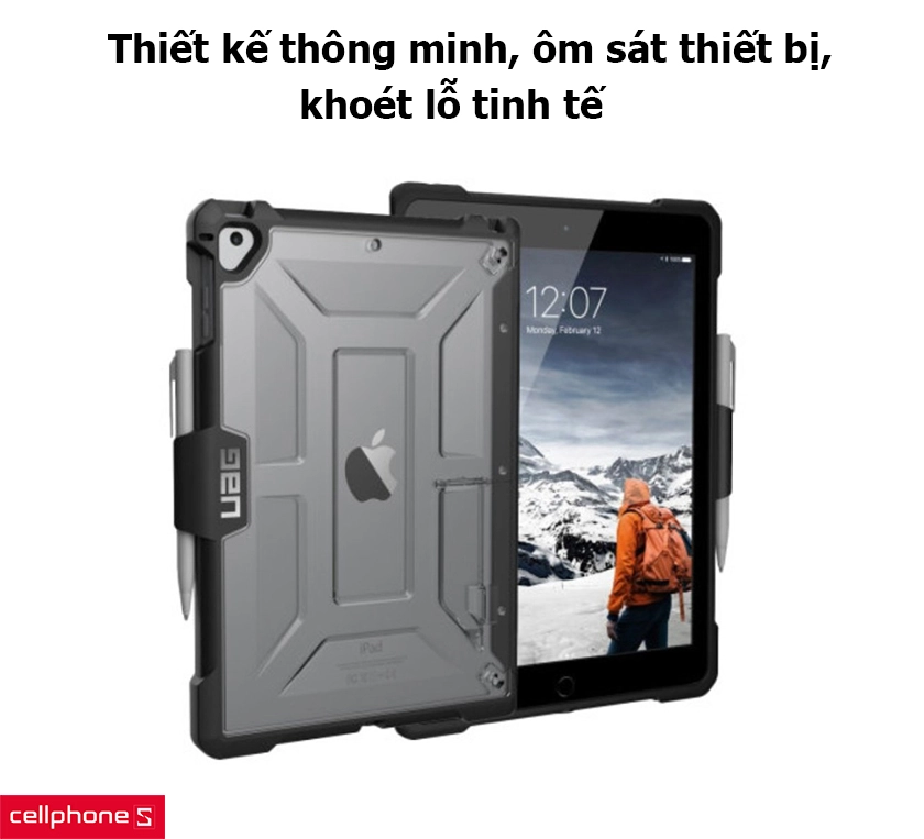 Thiết kế thông minh, ôm sát thiết bị, khoét lỗ tinh tế