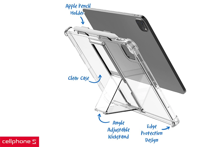 Đánh giá thiết kế Ốp lưng iPad Pro 12.9 2021 Araree Flexield Clea