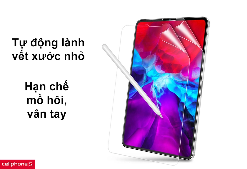 Tự động lành các vết xước nhỏ, hạn chế mồ hôi vân tay đáng kể