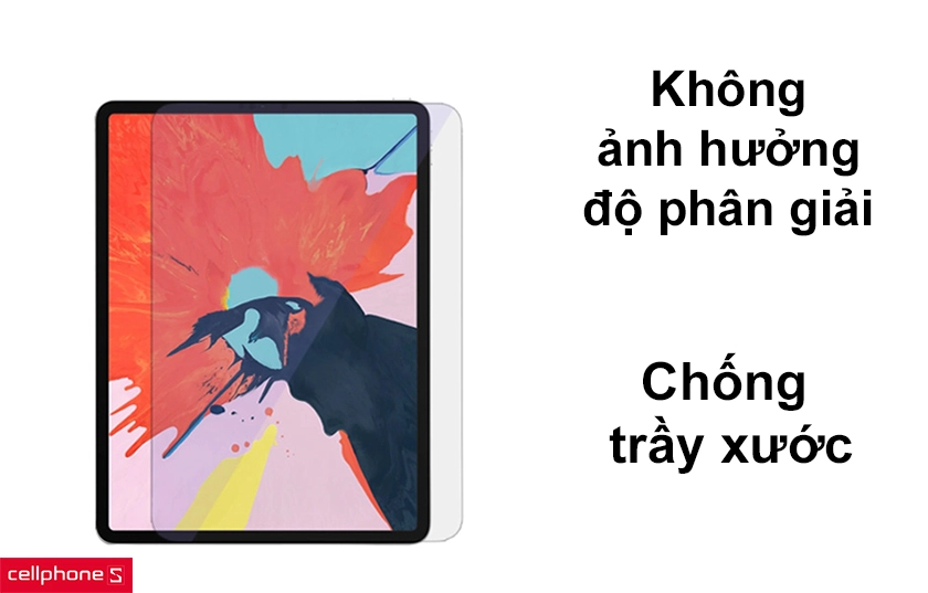 Không ảnh hưởng độ phân giải màn hình, thêm tính năng chống trầy xước