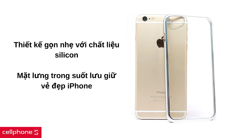 Thiết kế gọn nhẹ, đơn giản với mặt lưng trong suốt tinh tế