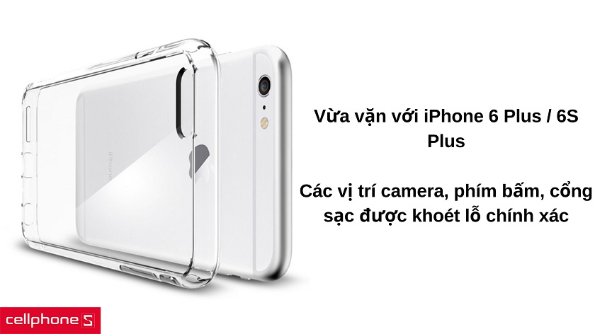 Vị trí khoét lỗ camera & phím bấm vừa vặn theo chuẩn thiết kế iPhone