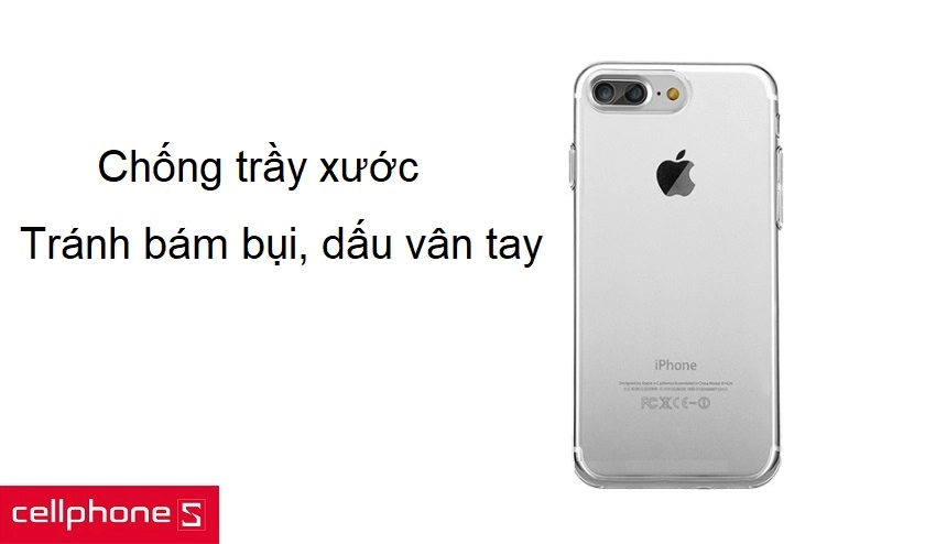 Chất liệu TPU có độ đàn hồi cao, thiết kế trong suốt