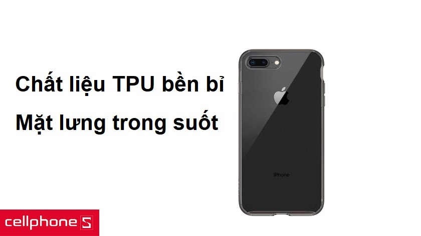 Chất liệu TPU bền bỉ và thân thiện môi trường, mặt lưng trong suốt