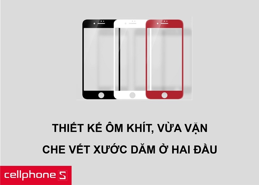 Thiết kế miếng dán vừa vặn màn hình cùng khả năng che vết xước dăm