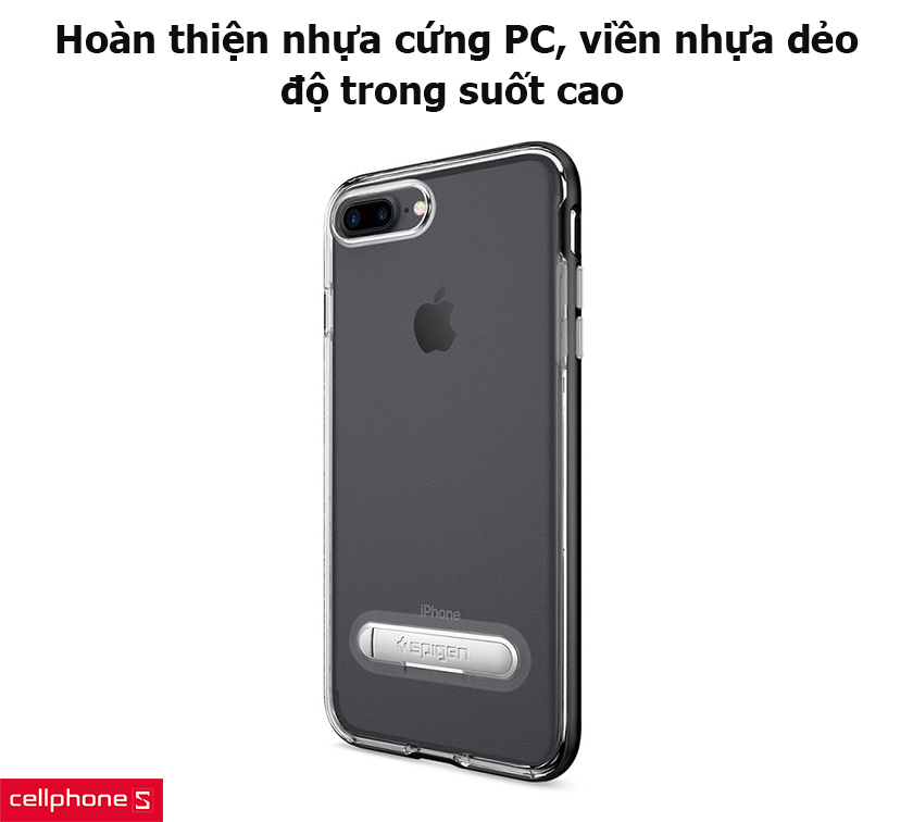 Hoàn thiện nhựa cứng PC kết hợp với viền nhựa dẻo TPU, độ trong suốt cao