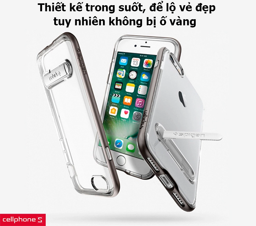 Thiết kế trong suốt, để lộ vẻ đẹp tuy nhiên không bị ố vàng