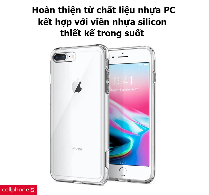 Hoàn thiện từ chất liệu nhựa PC trong suốt kết hợp với viền nhựa silicon