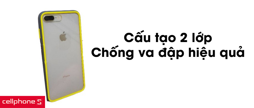 Cấu tạo 2 lớp, chống va đập hiệu quả