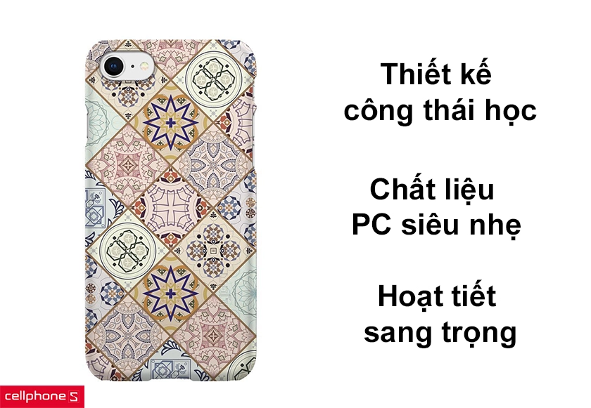 Thiết kế công thái học, chất liệu PC siêu nhẹ kèm hoạt tiết sang trọng