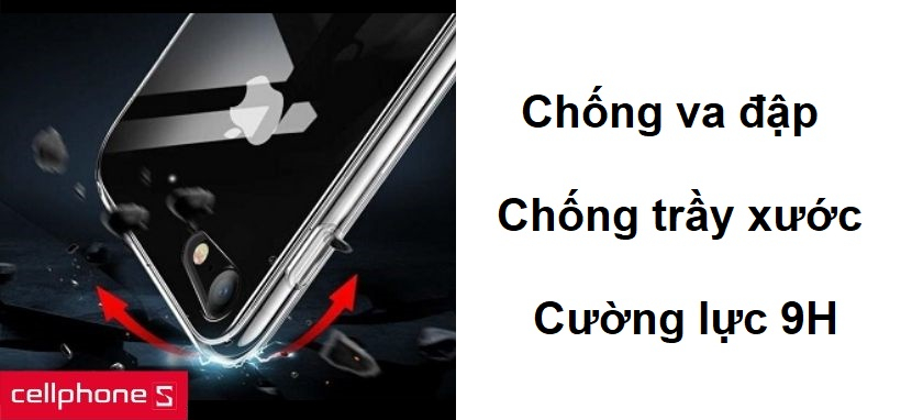 Kính cường lực 9H giúp chống trầy và chống va đập hiệu quả