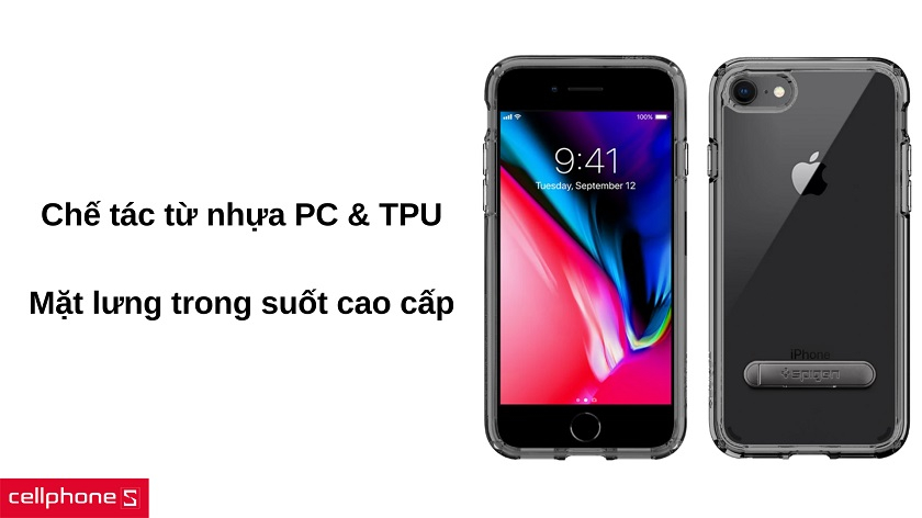 Thiết kế tối giản, với mặt lưng trong suốt