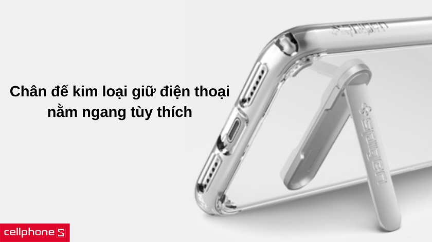 Chân đế kim loại giữ điện thoại nằm ngang theo nhu cầu sử dụng