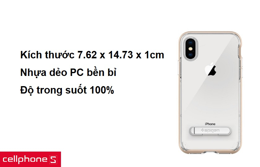 Chất liệu nhựa dẻo PC bền bỉ, độ trong suốt 100%