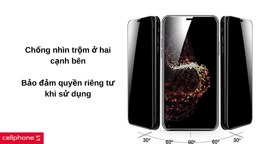 Bảo vệ tối đa quyền riêng tư với khả năng chống nhìn trộm ở các góc