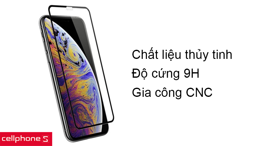 Chất liệu thủy tinh cao cấp có độ cứng 9H được gia công CNC hoàn hảo