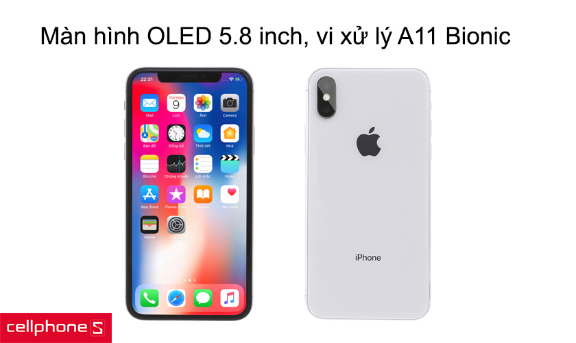 Màn hình OLED 5.8 inch, vi xử lý A11 Bionic