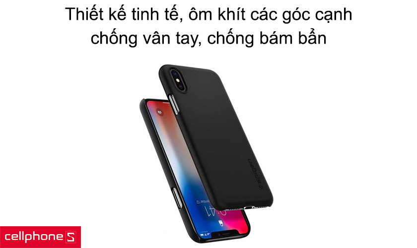 Thiết kế tinh tế, ôm khít các góc cạnh, chống vân tay, chống bám bẩn