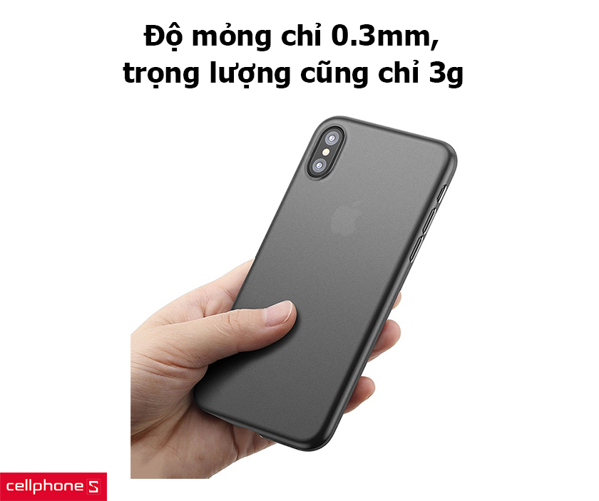độ mỏng chỉ 0.3mm và trọng lượng siêu nhẹ chỉ có 3g