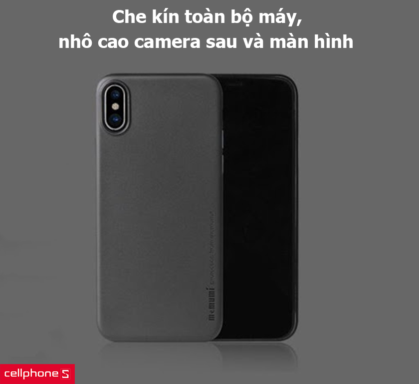 Che kín toàn bộ máy, cắt gọt vị trí quan trọng, nhô cao camera sau và màn hình