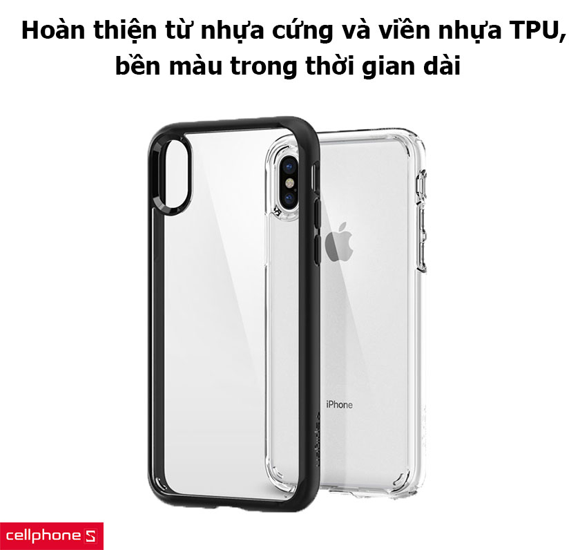 Hoàn thiện từ nhựa cứng và viền nhựa TPU, bền màu