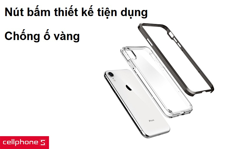 Nút bấm thiết kế tiện dụng, chống ố vàng