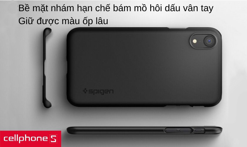 Lớp sơn phủ nhám chống bám mồ hôi, dấu vân tay cùng khả năng giữ được màu lâu