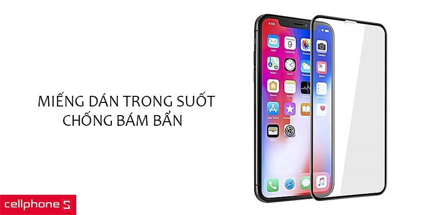 Miếng dán trong suốt, chống bám bẩn
