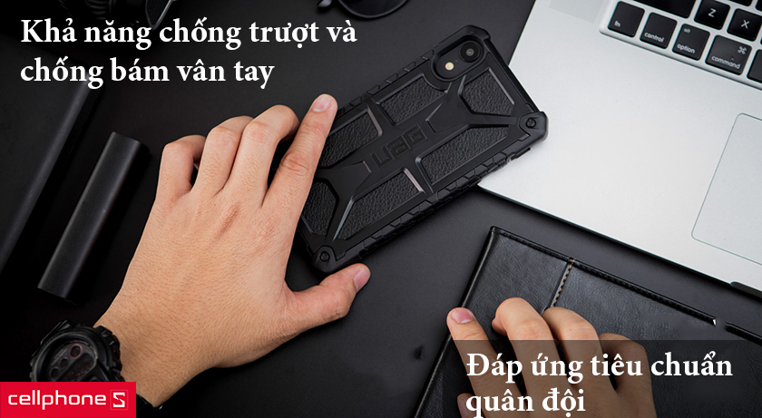 Khả năng chống trượt và chống bám vân tay, đáp ứng tiêu chuẩn quân đội