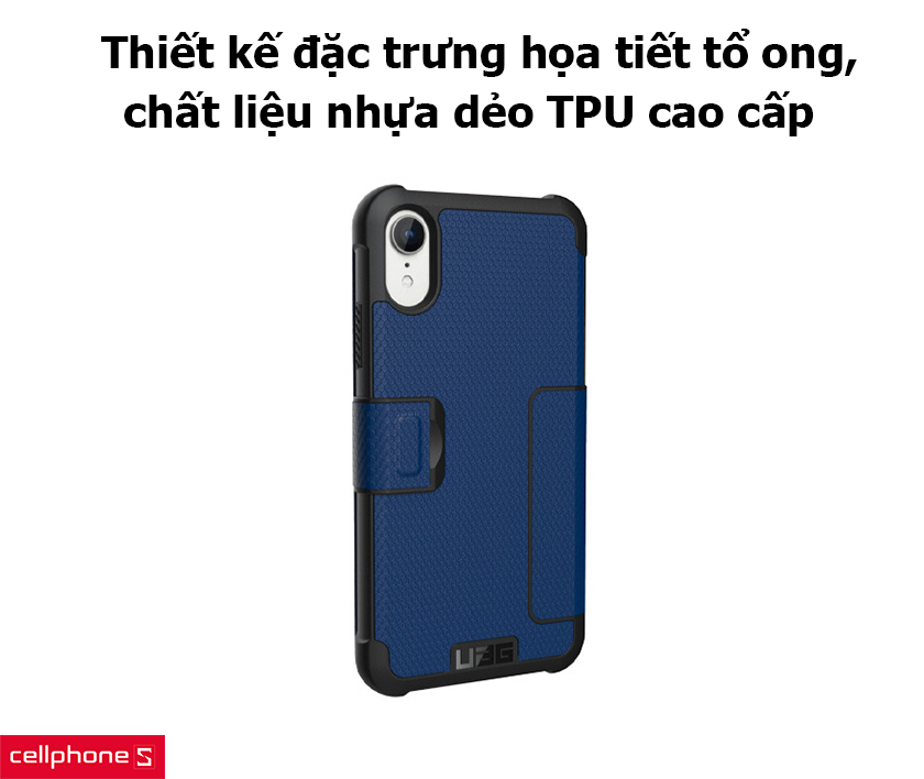 Thiết kế đặc trưng họa tiết tổ ong, chất liệu nhựa dẻo TPU cao cấp