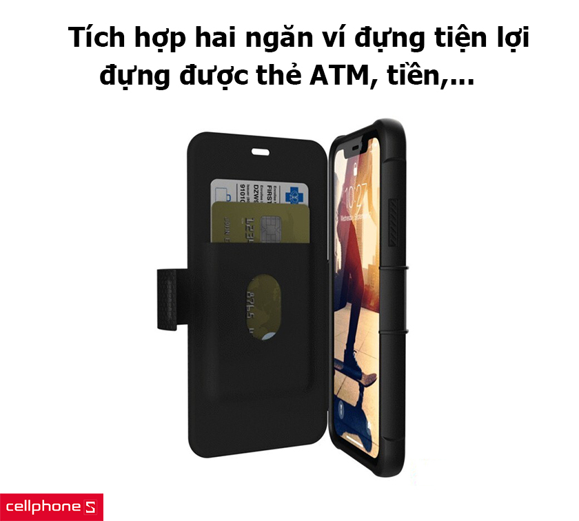 Tích hợp hai ngăn ví đựng tiện lợi