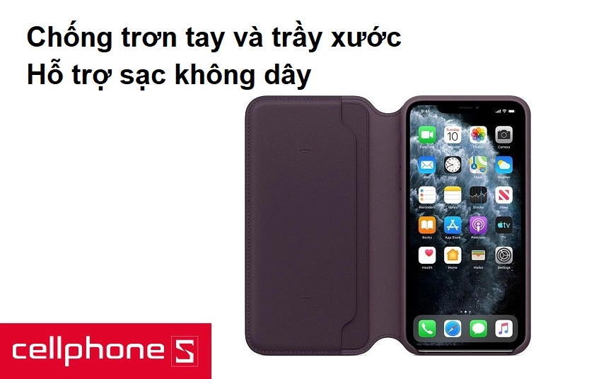 Chống trơn tay và trầy xước, hỗ trợ sạc không dây