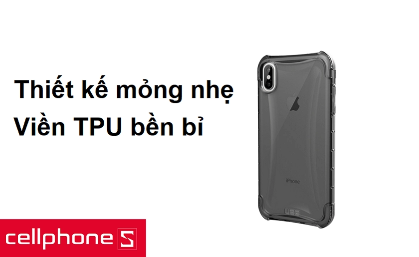 Thiết kế mỏng nhẹ, viền TPU bền bỉ