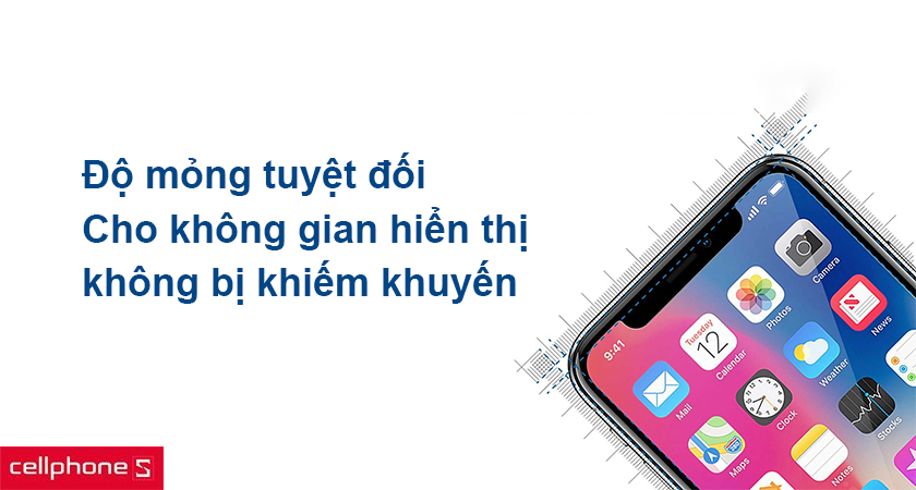 Thiết kế che phủ toàn bộ mặt trước
