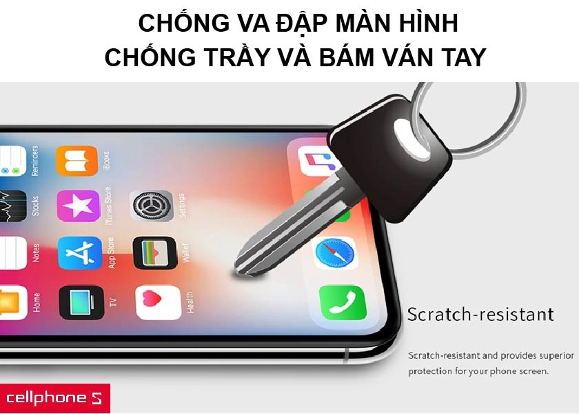 Chống va đập màn hình cùng khả năng chống bám dấu vân tay