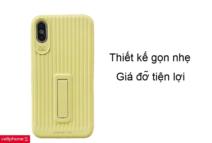 Thiết kế gọn nhẹ với giá đỡ tiện dụng