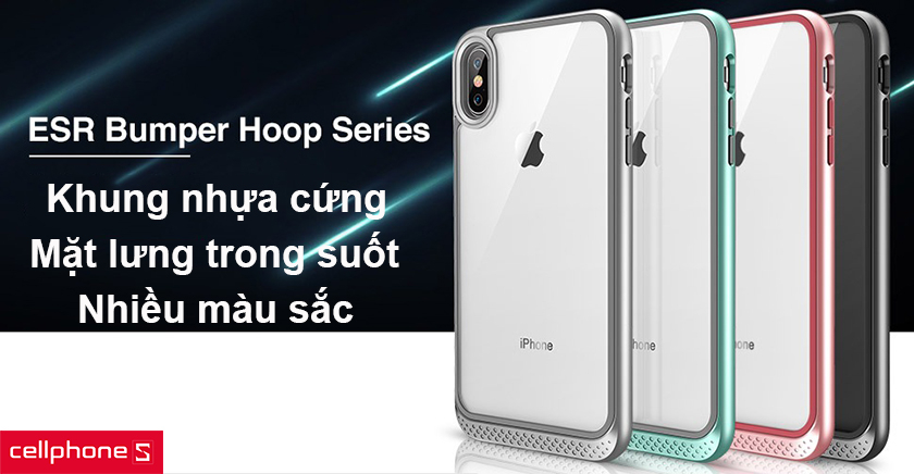 Chất liệu PC bền bỉ, mặt lưng trong suốt